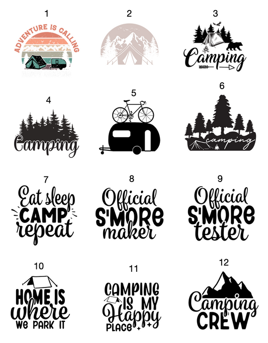 Camping Themed Tees - Sizes S-XL